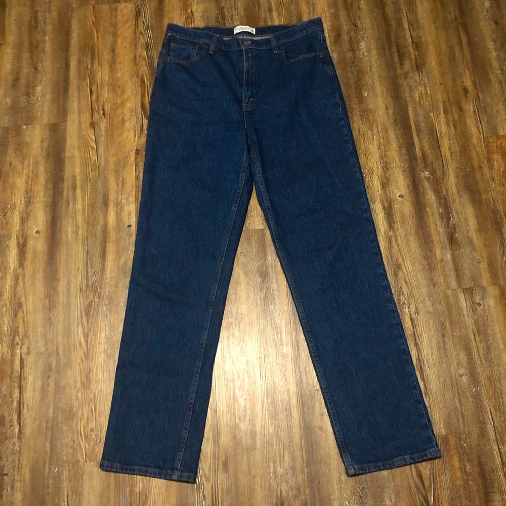 Abercrombie & Fitch Women's Straight Leg Jeans - Indigo Blue
